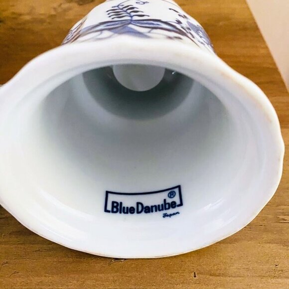 Blue Danube Candlestick Holders Set of 2 Blue and White - Picture 2 of 4